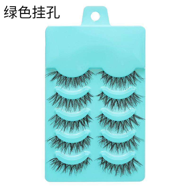 Dingsen cross-border supply false eyelashes factory 5 pairs of eyelashes natural style COS little devil eyelashes cartoon