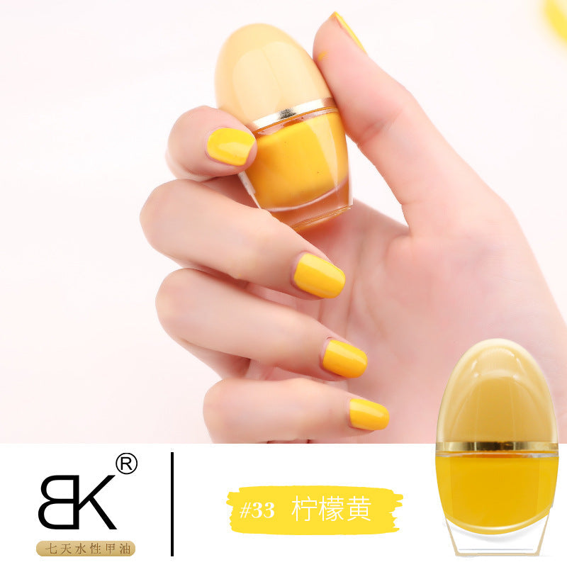 bk cute internet celebrity small easter egg 35 colors whitening 7 days water-based nail polish no baking long-lasting can not be peeled off wholesale 