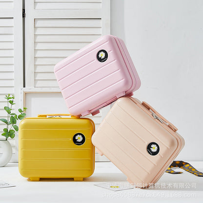 2024 New Retro Cosmetic Bag Large Capacity Washing Bag 16 Inch Multifunctional Compartment Storage Bag Portable Travel Case 