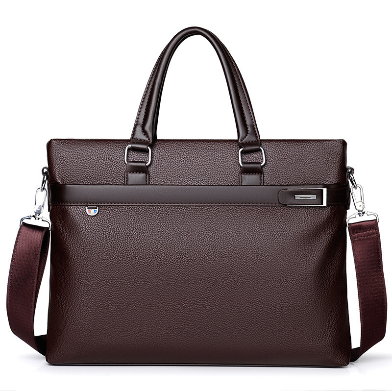 Cross-border trend 2024 new computer handbag men's briefcase shoulder messenger bag one piece drop shipping