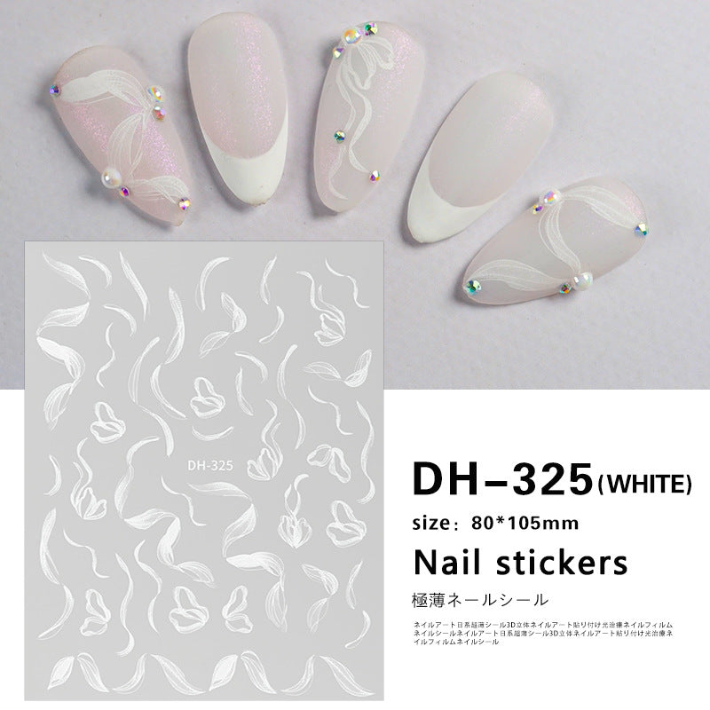 Internet celebrity nail stickers liquid butterfly stickers metal aurora fantasy butterfly hand-made wearable nail stickers