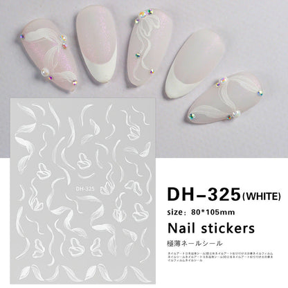 Internet celebrity nail stickers liquid butterfly stickers metal aurora fantasy butterfly hand-made wearable nail stickers