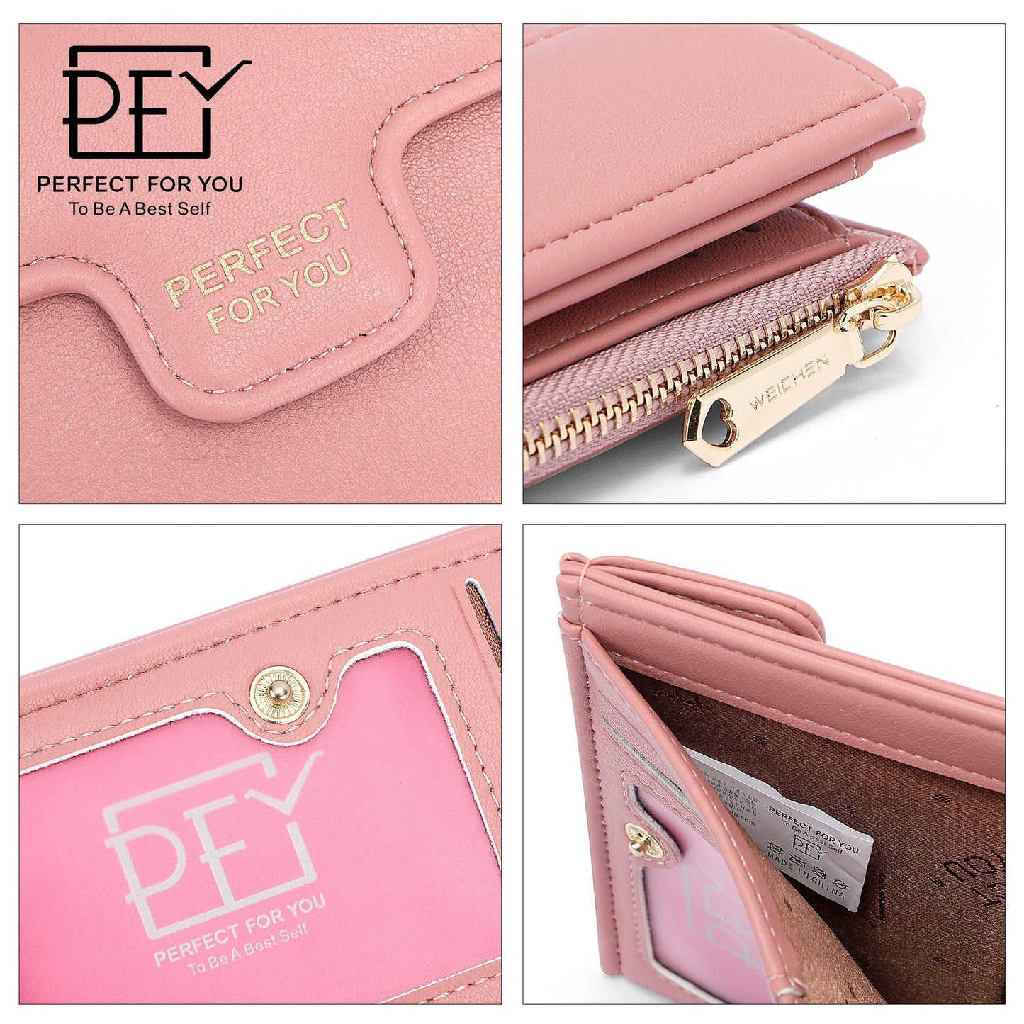 perfect for you short bifold side-pull wallet for women with multiple card slots multi-function fashionable coin card holder 