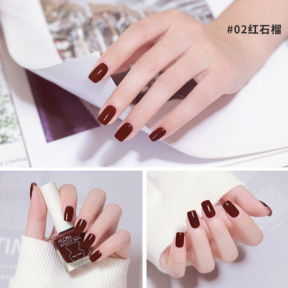 Cooldan new ice-transparent nail polish, no baking, long-lasting, quick-drying, oily, non-tearable, jelly, transparent, nude nail polish