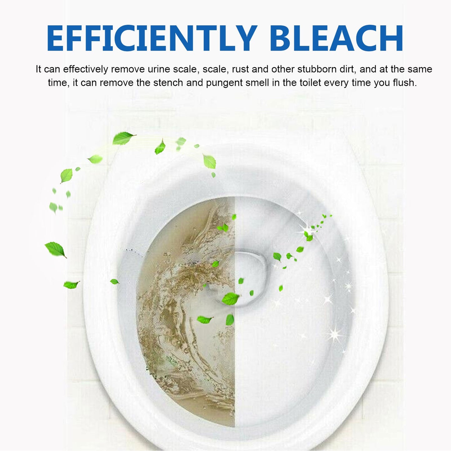 Jaysuing Toilet Cleaning Tablets Effervescent Home Descaling, Deodorizing, Odor Removing Stains Toilet Stain Removing Cleaner 