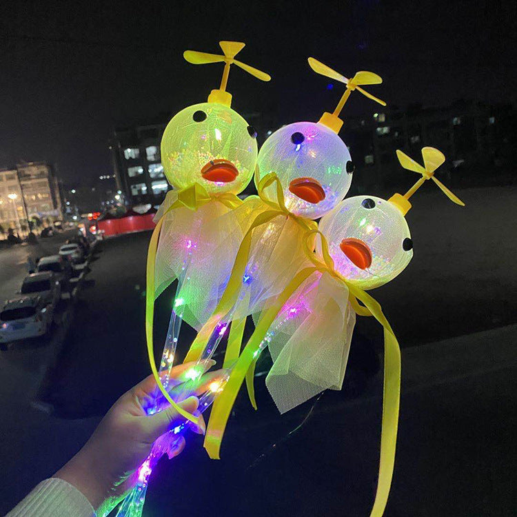 Manufacturers direct sales flash glow stick star ball children's glow toy stall supply fairy stick ground push products