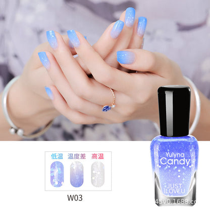 2024 new temperature-changing nail polish, no baking, quick drying, long-lasting, non-peelable, non-fading, multi-color nail polish, direct sales from manufacturers