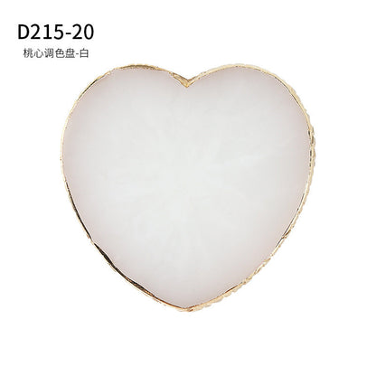 Cross-border hot-selling nail art agate palette gold-rimmed resin crystal agate painted palette nail piece display tool