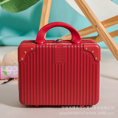 Mini student storage makeup suitcase small female light boarding 14 inch box portable simple large capacity 