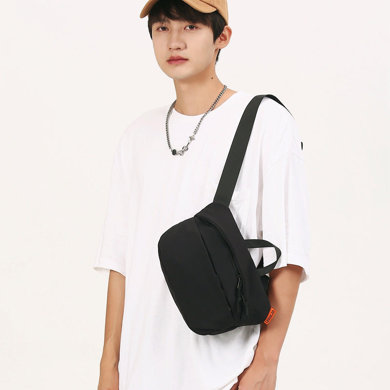 Chest bag men ins trend Korean style fashion sports waist bag women casual simple versatile canvas crossbody small bag wholesale 