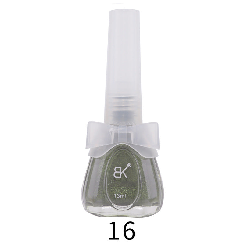 BK new 18-color seven-day water-based nail polish pure color no-bake autumn and winter style net red white macaron 13ml