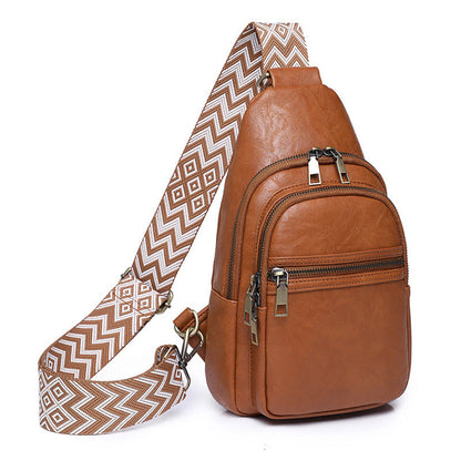 កាបូបទ្រូងស្ត្រីម៉ូដ retro crossbody កាបូបតូច កាបូបចង្កេះ 