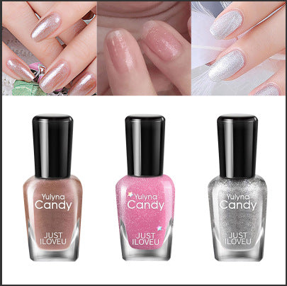 Yu Linna cross-border wholesale factory direct sales can not be peeled off a piece of toe nail polish set without baking