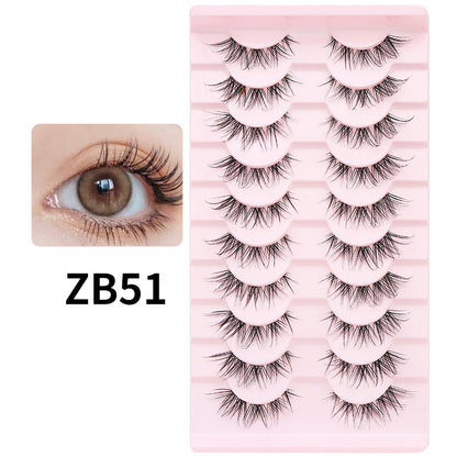 DINGSEN false eyelashes factory cross-border single fish line stem segmented eyelashes net red fox series one-piece eyelashes