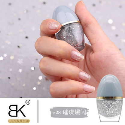 bk cute internet celebrity small easter egg 35 colors whitening 7 days water-based nail polish no baking long-lasting can not be peeled off wholesale 