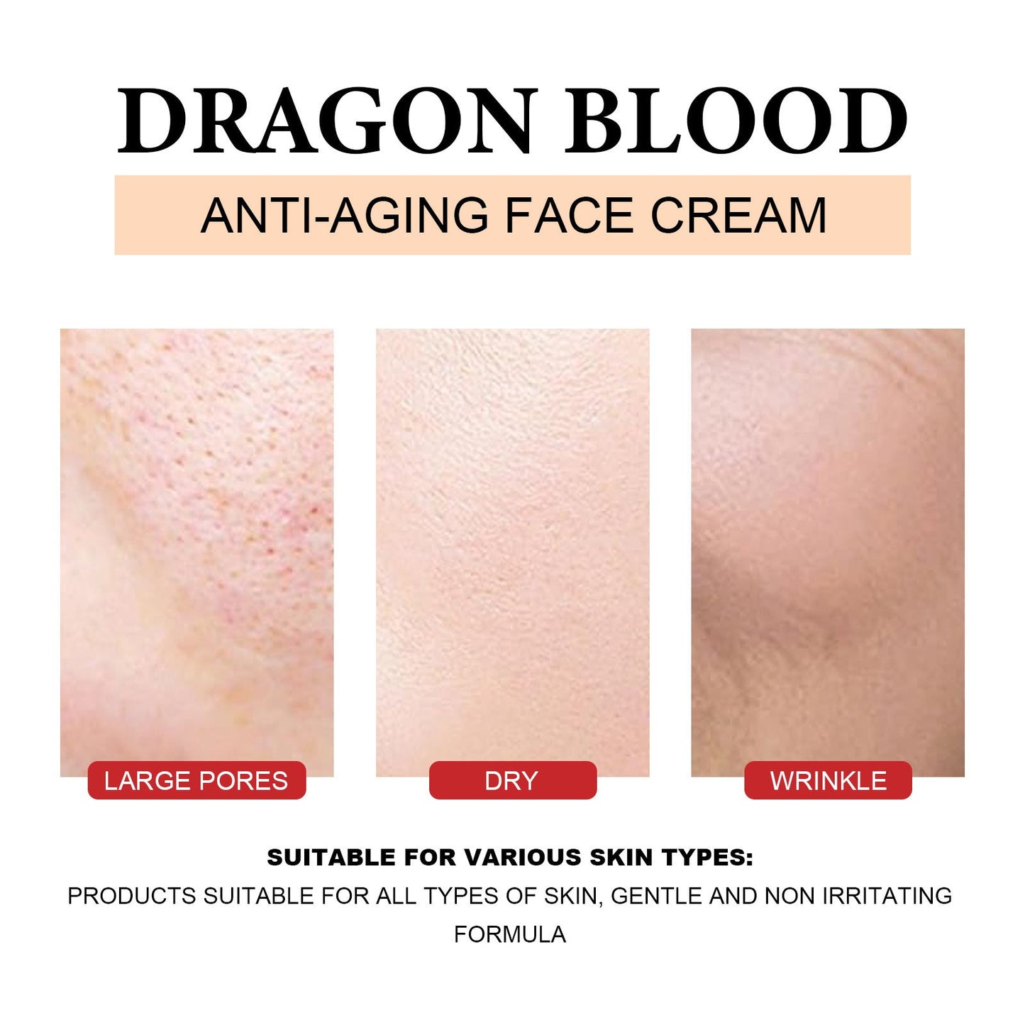 EELHOE Dragon's Blood Moisturizing Cream fades fine lines, refines pores, moisturizes, brightens skin tone, and tightens skin 