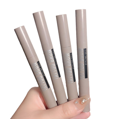 New eyebrow pencil eyebrow dyeing cream waterproof and sweat-proof beginners no smudge three-dimensional eyebrow pencil student eyebrow pencil with brush wholesale