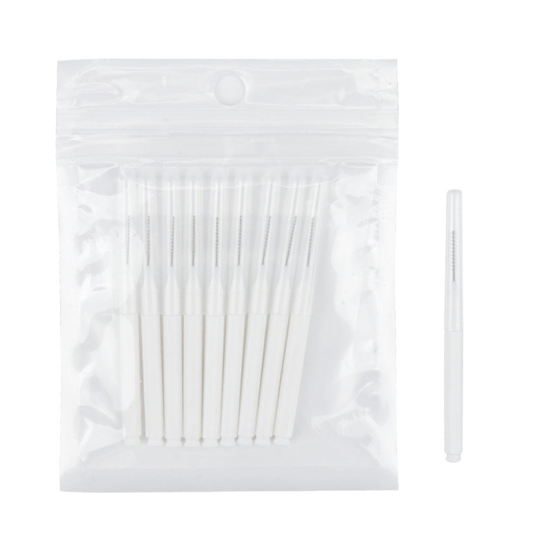 Wholesale eyelash beauty aids mini color eyebrow brush small portable opp bag