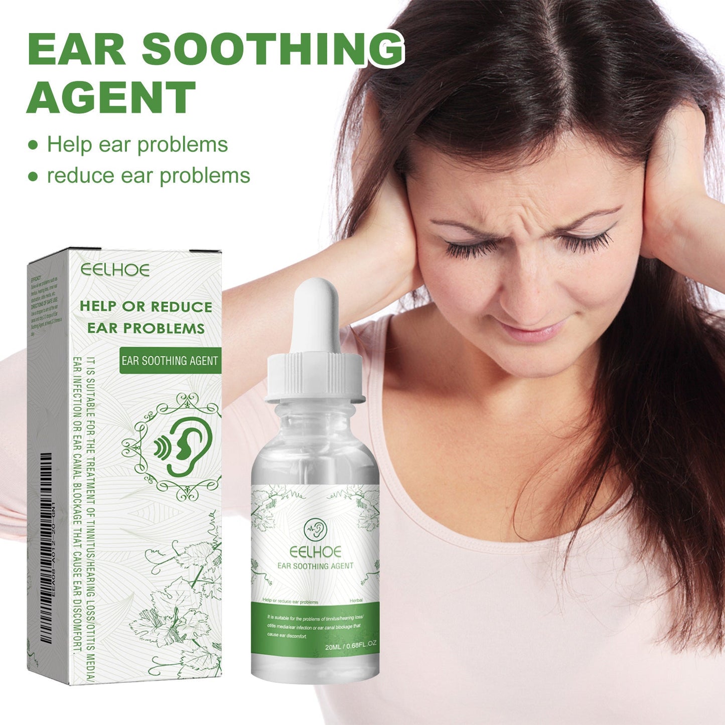 EELHOE ear soothing agent relieves inner ear obstruction, tinnitus, ear discomfort, ear health care ear drops 