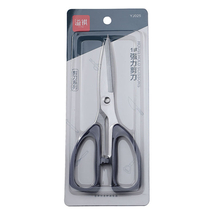 No. 1 strong scissors stainless steel household scissors industrial multi-function thread cutter office kitchen special barbecue scissors