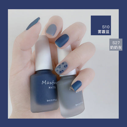 2023 new nail polish spring and summer color water-based matte nail polish cannot be peeled off and dried naturally, suitable for pregnant women