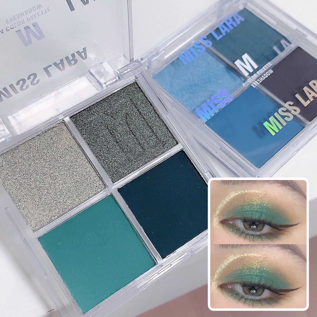 Miss Lara 4 color eye shadow palette pearlescent matte sequin eye shadow palette student affordable eye shadow net red glitter powder factory