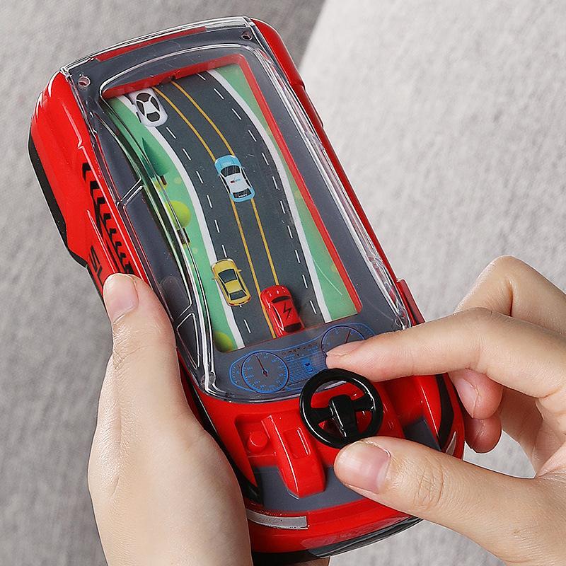 Cross-border handheld racing game console children's thinking training parent-child interactive two-player battle car adventure toy