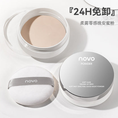 NOVO柔雾零感晚安蜜粉饼素颜粉定妆粉控油持久散粉轻薄细腻遮瑕