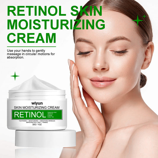 WIYUN Retinol Brightening Cream ផ្តល់សំណើម ថែទាំ រលោង ទន់ មានសំណើម ជួសជុលស្បែកខ្មៅស្រអាប់ និងធ្វើអោយស្បែកស 