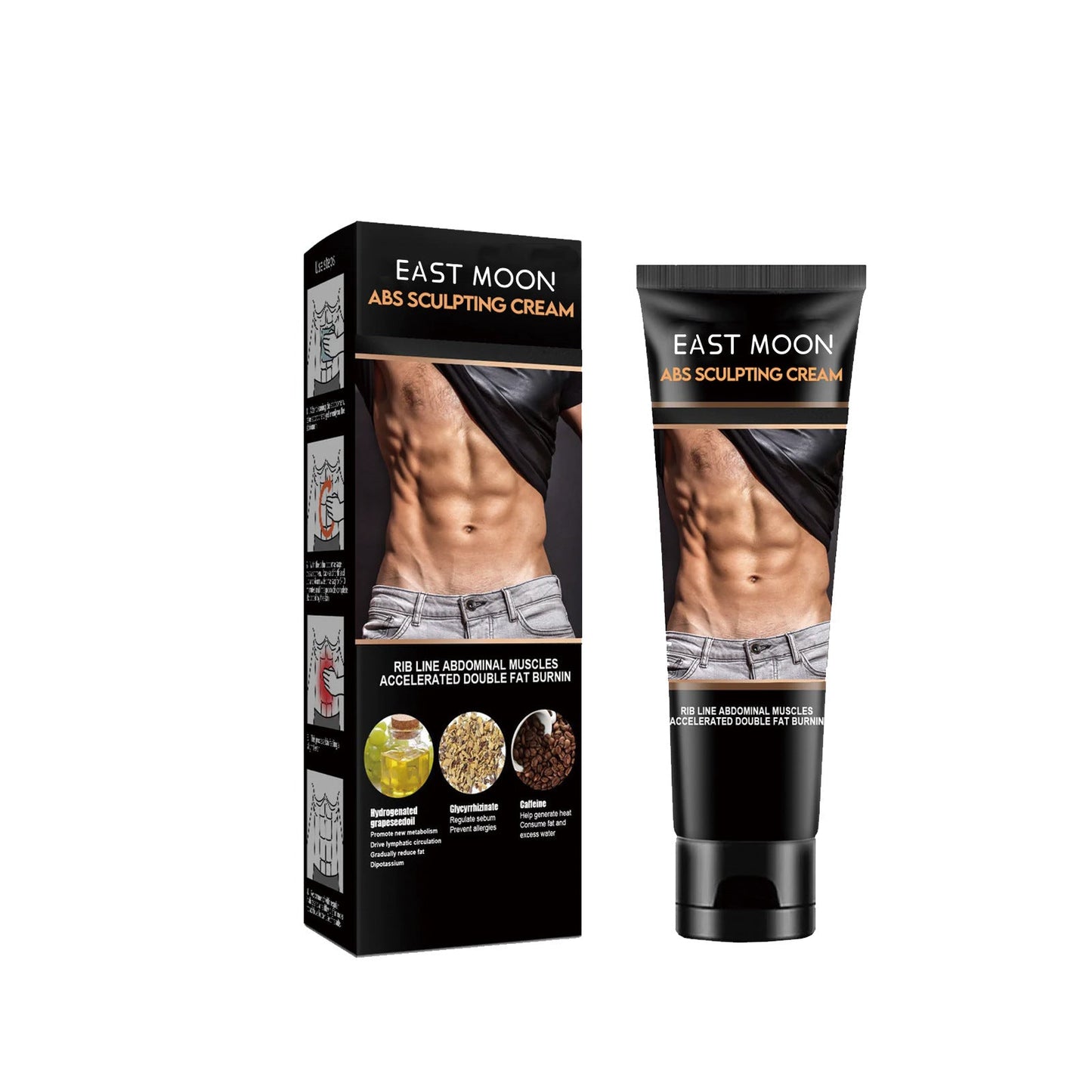 East Moon Abdominal Muscle Shaping Cream លំហាត់​ប្រាណ​ពង្រឹង​សាច់ដុំ​ពោះ ជួយ​ពង្រឹង​សរសៃ​សាច់ដុំ Vest Line Massage Cream 