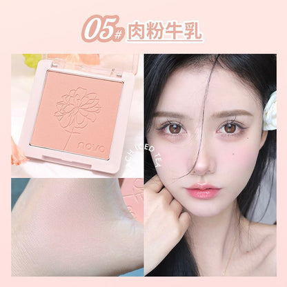 NOVO blush for female students, natural whitening, waterproof, sweat-proof, contouring, pure desire, cute, tipsy, monochrome blush blue 