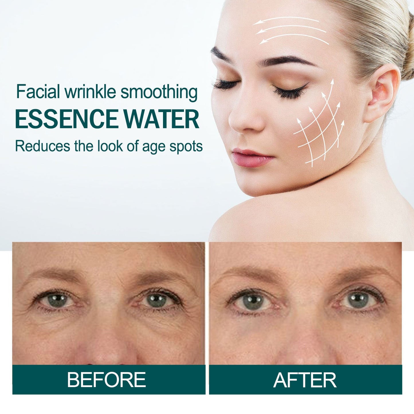 EELHOE Facial Wrinkle Spray ផ្តល់សំណើម និងបន្ថយស្នាមជ្រួញ និងស្នាមជ្រួញ Nasolabial Folds Firming Skin Anti-Aging Spray 