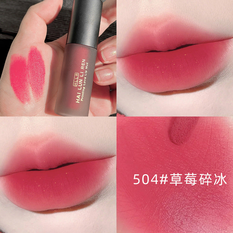 Helen Beauty Matte High-value Lip Glaze Velvet Matte Lip Mud Lipstick Non-stick Cup Student Hot Sale Wholesale 