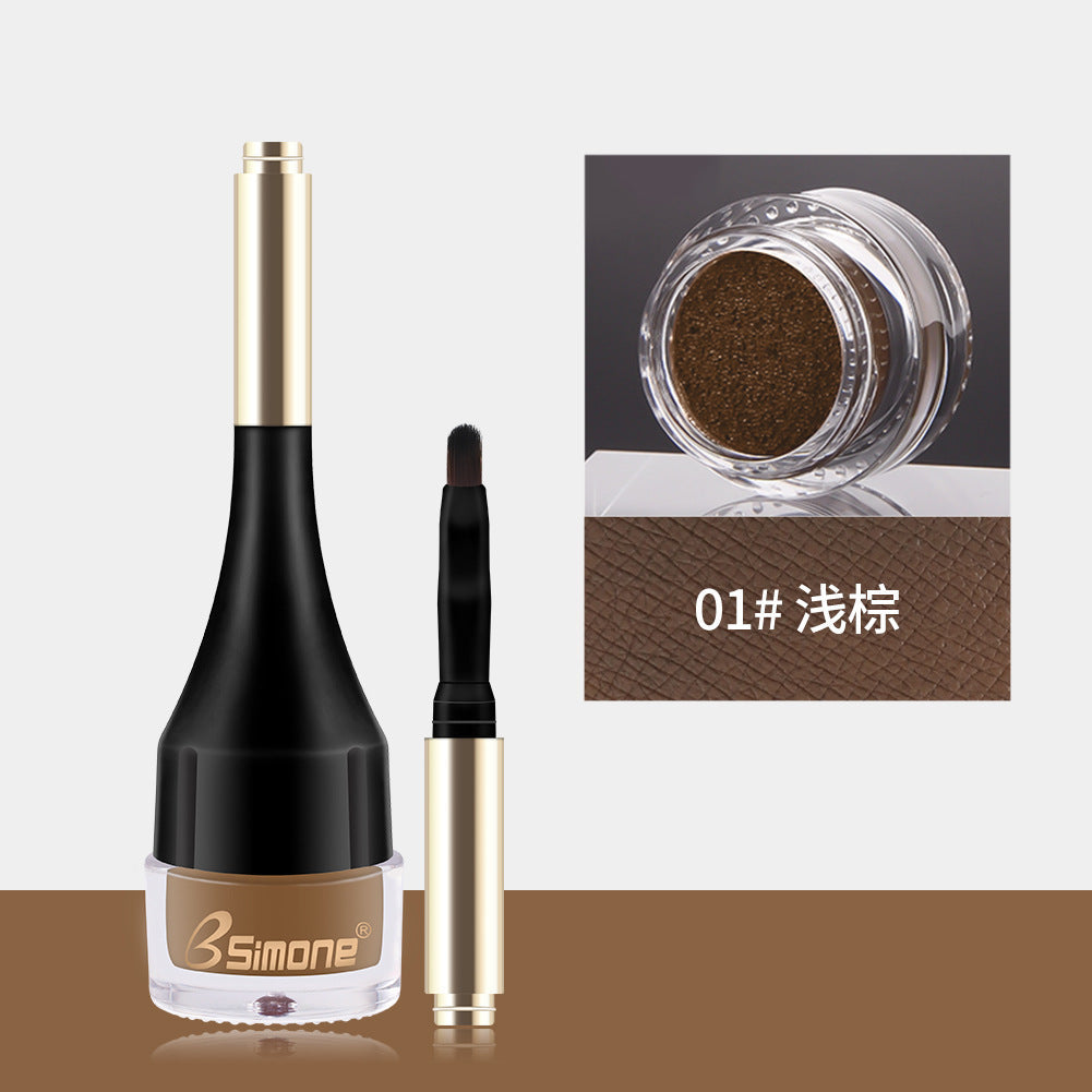 Internet celebrity air cushion eyebrow dyeing cream waterproof and sweat-proof long-lasting non-fading eyebrow cream eyeliner cream 4 color makeup factory direct sales