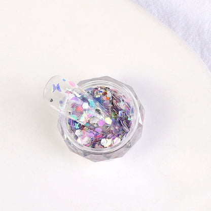 New nail art sequins cat eye fantasy color large sequins super flash all-match ultra-thin nail decoration mixed 6 colors set