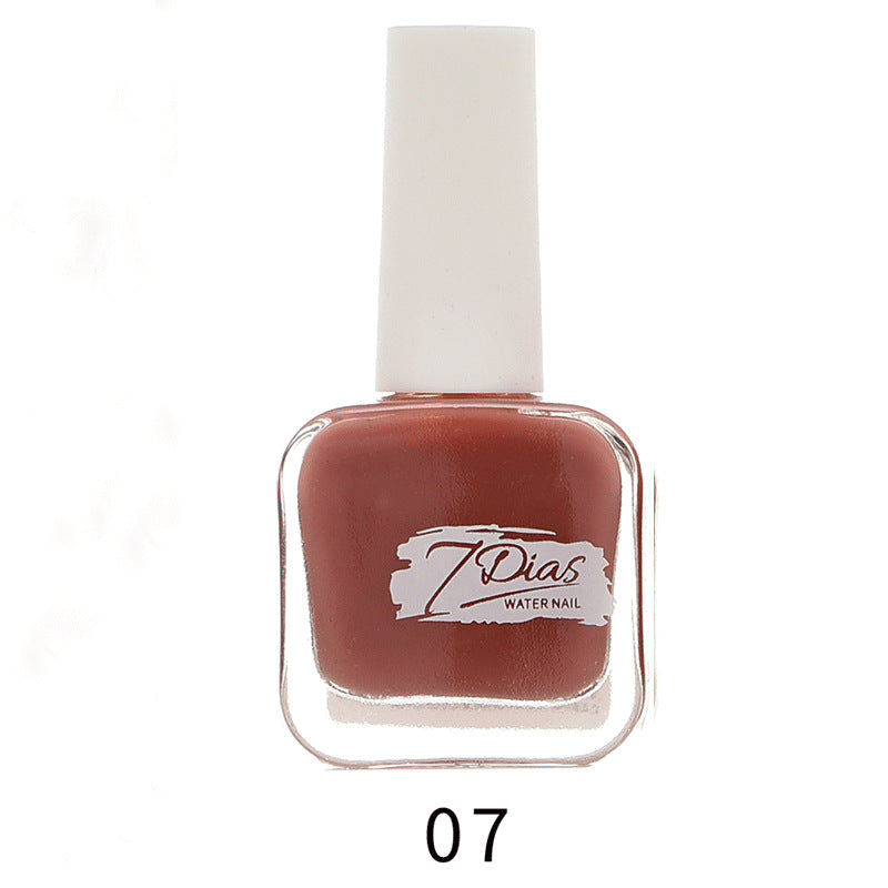 bk new 22 color ice transparent seven days water-based nail polish no baking long-lasting can not be peeled and pulled healthy no odor wholesale 