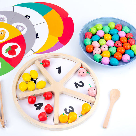 Children's wooden simulation house fruit classification plate fruit game early education kindergarten educational toys