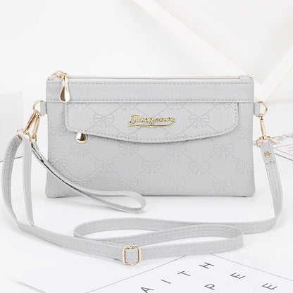 Genuine leather texture women's bag new style shoulder bag fashion messenger bag women's handbag Korean version mobile phone bag women's small square bag 