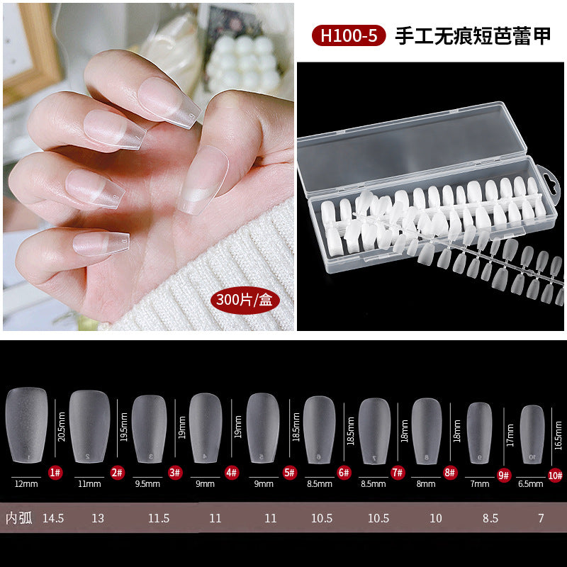 Hand-made wearable nails, frosted, no-carving, thin, foldable, traceless, air soft nails, 300 pieces, new upgrade