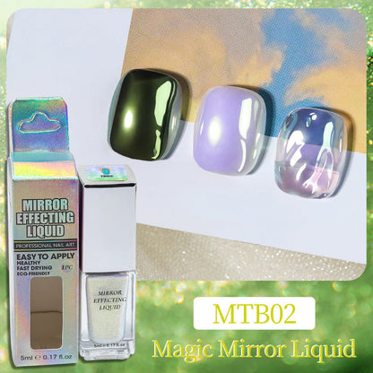 Cross-border new nail art liquid magic mirror powder moonlight powder non-flying powder liquid mirror powder fairy powder nail art magic liquid