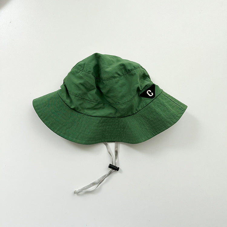 Children's hats 2023 summer new baby stylish storable sunshade fisherman hat boys and girls temperament sun hat