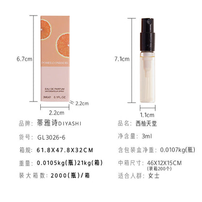 Internet celebrity fragrance 3ml trial pack perfume women's perfume Q version test tube perfume sample wholesale cheap substitute big brand perfume 