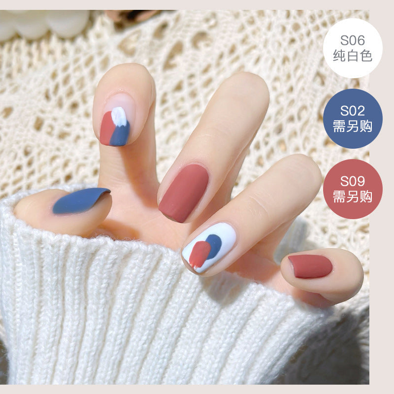 2023 new nail polish spring and summer color water-based matte nail polish cannot be peeled off and dried naturally, suitable for pregnant women