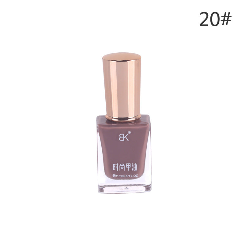 bk summer new style net red 36 colors fashion oily nail polish can not be peeled off without baking long-lasting not easy to fall off white wholesale