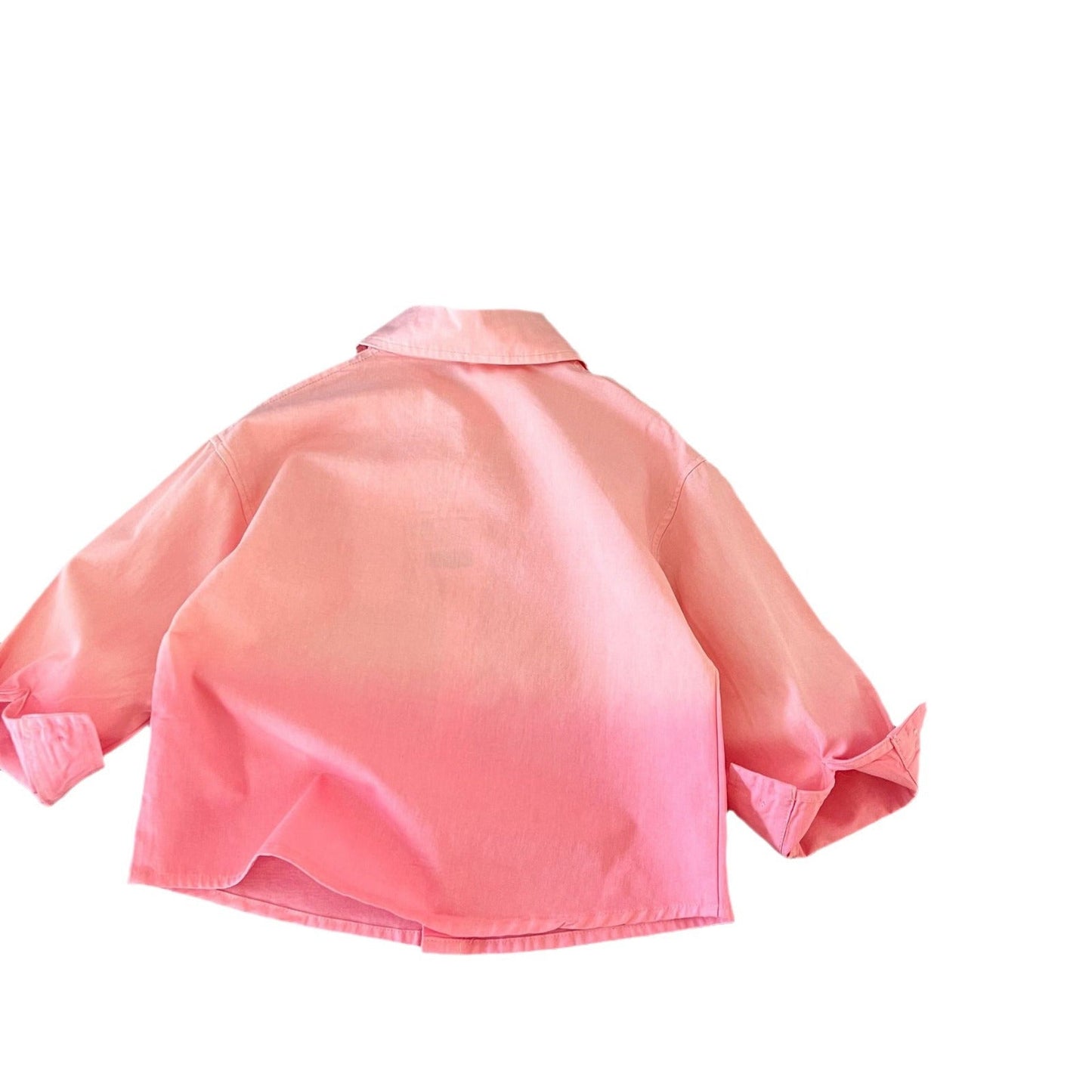 Boys pink shirt Korean style long-sleeved lapel children's shirt children's autumn clothes baby spring and autumn tops 2024 new