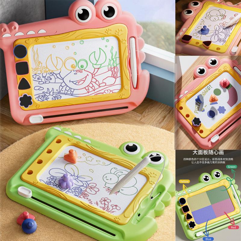 Little crocodile color magnetic drawing board handwriting board cross-border wholesale kindergarten baby magnetic writing board toys