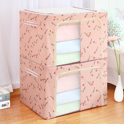 Clothes Storage Box Box Basket Artifact Household Fabric Folding Wardrobe Toy Organizing Bag Dormitory Storage Box 