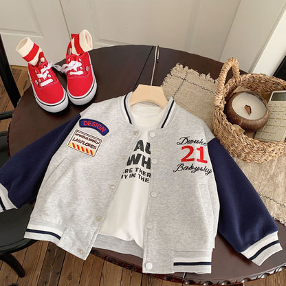 Bangcheng 2024 Boys Cardigan Spring New Tops Digital Custom Baseball Jacket Children's Jacket G0012