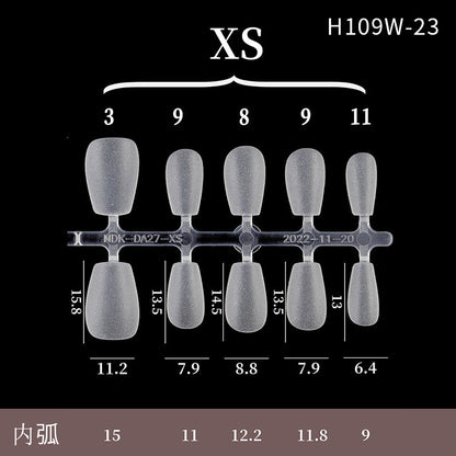 美甲甲片 磨砂免刻磨手工穿戴甲片折无痕空气软甲100片装全新升级