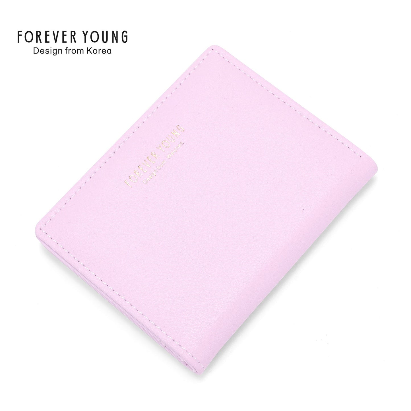 forever young short wallet women's multi-card slot coin purse ultra-thin simple ladies wallet solid color wallet 